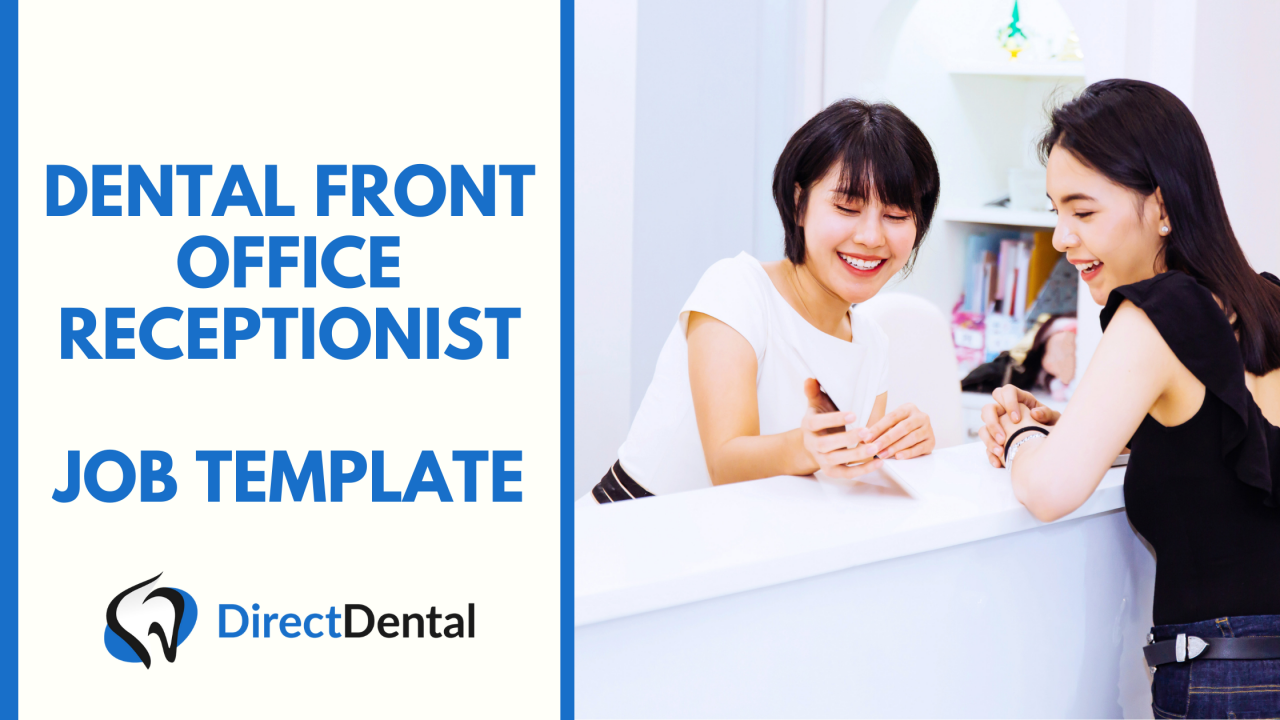 Dental Front Office Receptionist Job Template DirectDental   Copy Of Copy Of Untitled 12 1280x720 