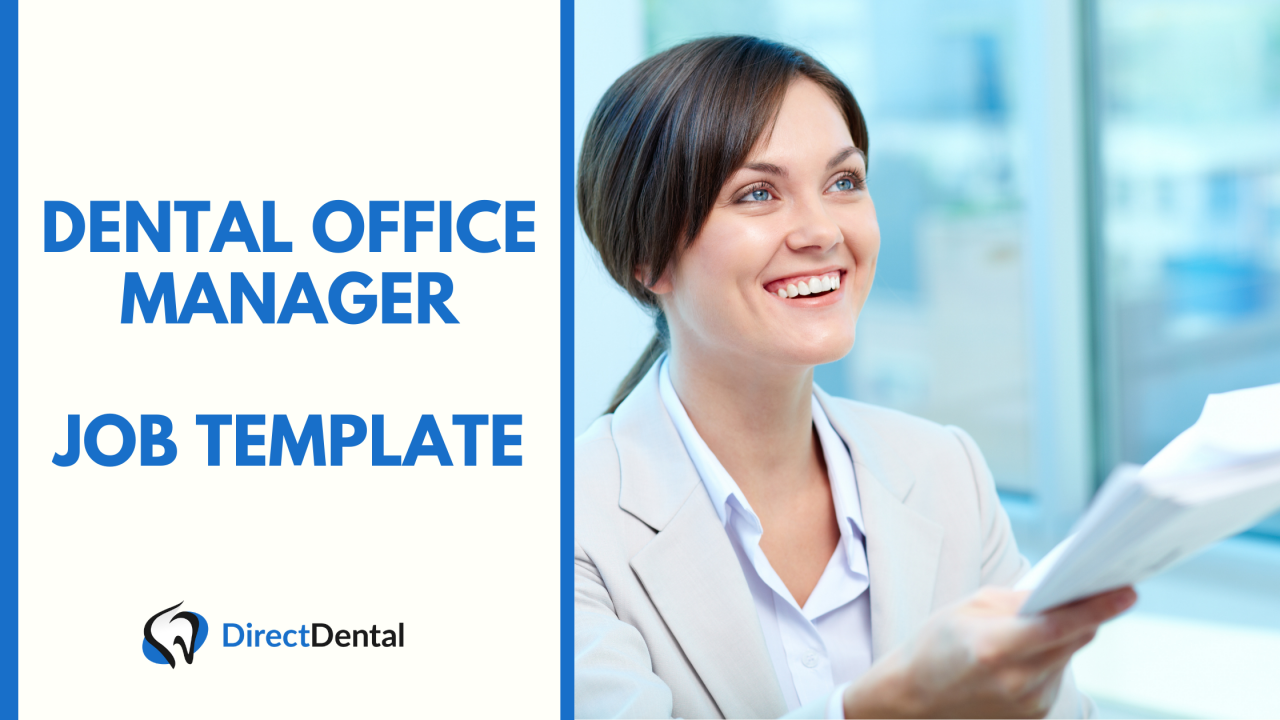 Dental Office Manager Job Template DirectDental